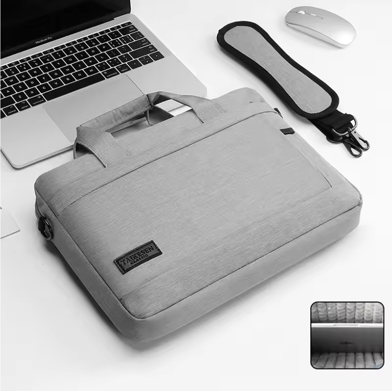 Laptop Sleeve Tas met Schouderband en Handvat – Beschermende Notebook Draagtas