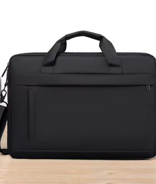 Business Laptop Tote Bag met Schouderband en Ritssluiting – PU Lederen Aktetas voor Werk en Studie