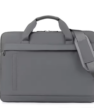 Business Laptop Tote Bag met Schouderband en Ritssluiting – PU Lederen Aktetas voor Werk en Studie