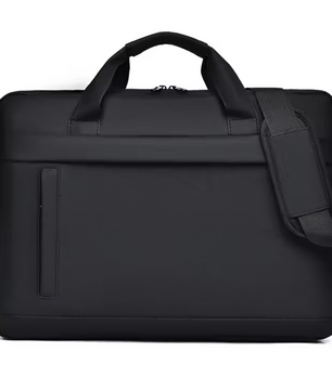 Business Laptop Tote Bag met Schouderband en Ritssluiting – PU Lederen Aktetas voor Werk en Studie
