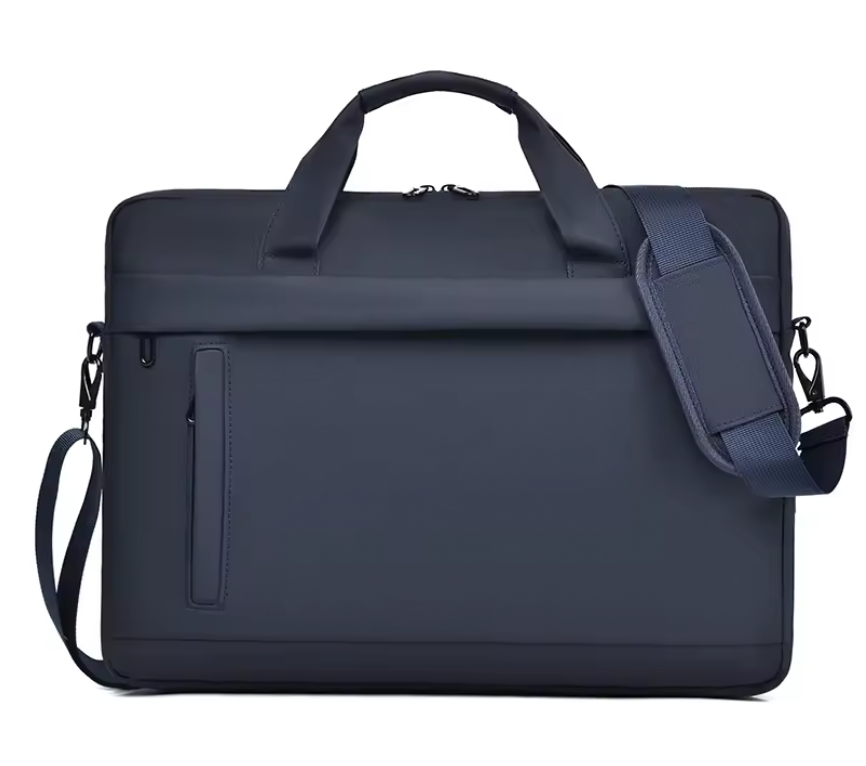 Business Laptop Tote Bag met Schouderband en Ritssluiting – PU Lederen Aktetas voor Werk en Studie