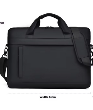 Business Laptop Tote Bag met Schouderband en Ritssluiting – PU Lederen Aktetas voor Werk en Studie