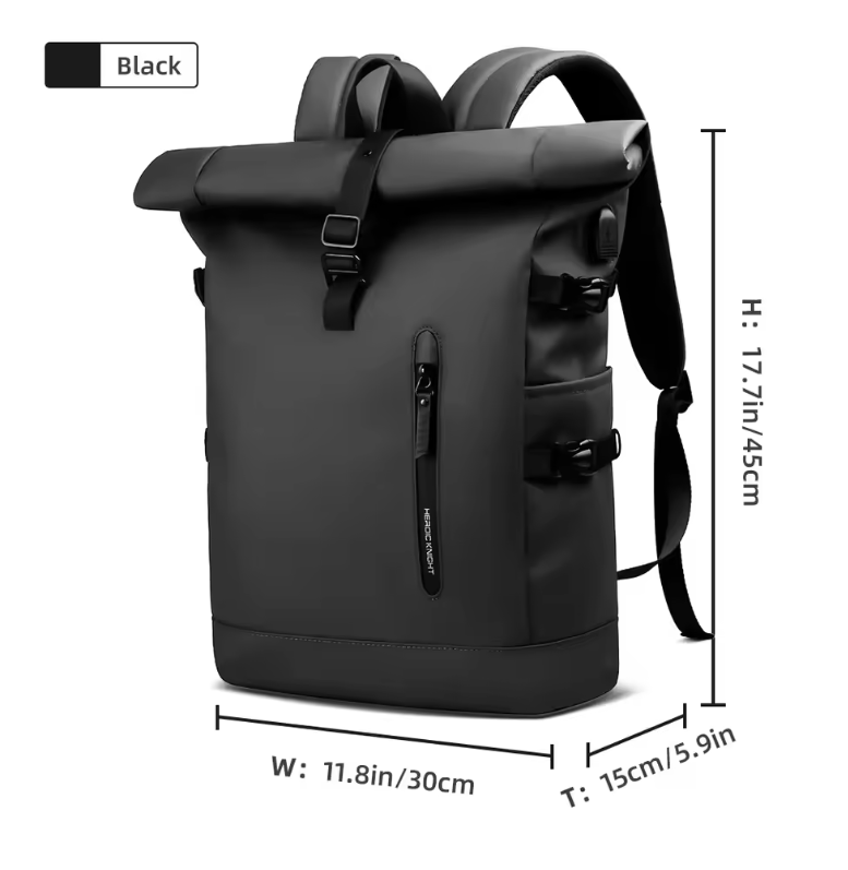 Uitbreidbare Waterdichte Laptop Rugzak met USB Poort – Grote Reis en Werk Backpack