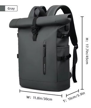 Uitbreidbare Waterdichte Laptop Rugzak met USB Poort – Grote Reis en Werk Backpack
