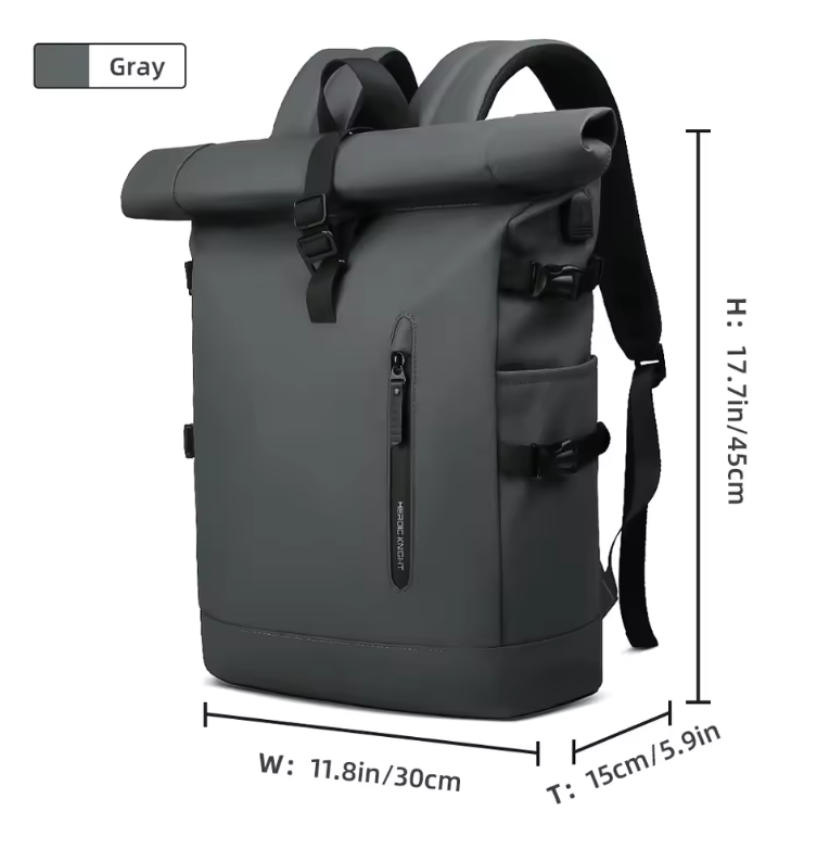 Uitbreidbare Waterdichte Laptop Rugzak met USB Poort – Grote Reis en Werk Backpack