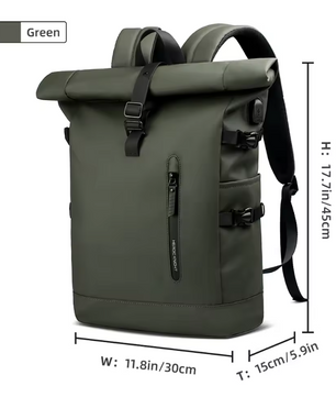 Uitbreidbare Waterdichte Laptop Rugzak met USB Poort – Grote Reis en Werk Backpack