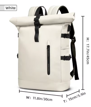 Uitbreidbare Waterdichte Laptop Rugzak met USB Poort – Grote Reis en Werk Backpack