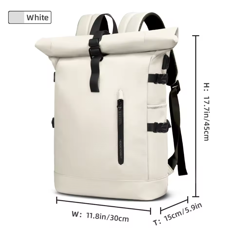 Uitbreidbare Waterdichte Laptop Rugzak met USB Poort – Grote Reis en Werk Backpack