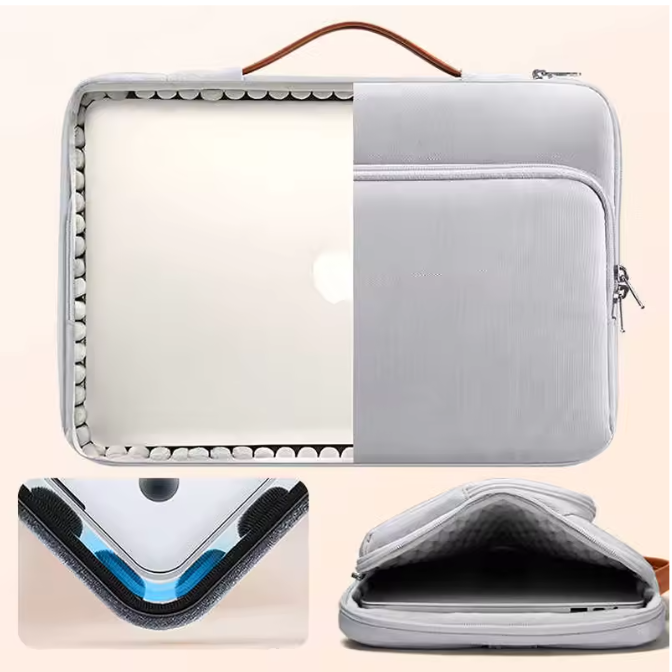 Shockproof Crossbody Laptop Tas 13–16 inch met Schouderband en Handvat – Waterafstotende Sleeve