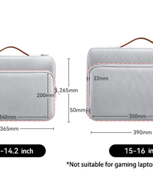 Shockproof Crossbody Laptop Tas 13–16 inch met Schouderband en Handvat – Waterafstotende Sleeve