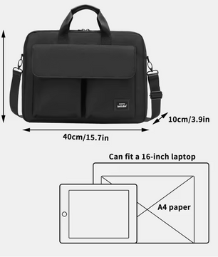 Slim Laptop Aktetas 15,7 inch met Schouderband en Handvat – Gevoerde Business Laptoptas