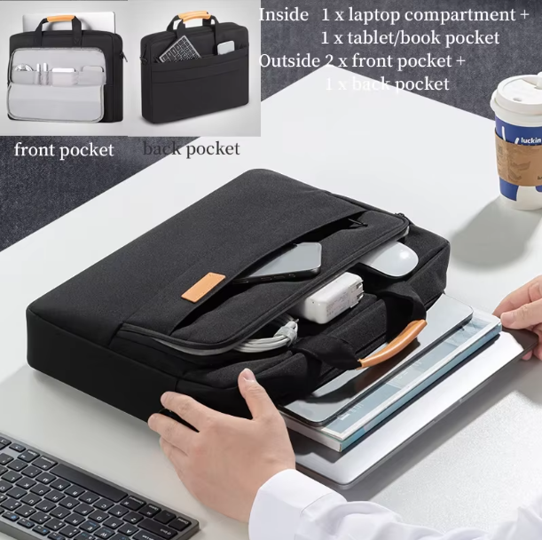 Business Laptop Schoudertas 14–18 inch met Opbergvakken en Ritssluiting – Messenger Laptoptas