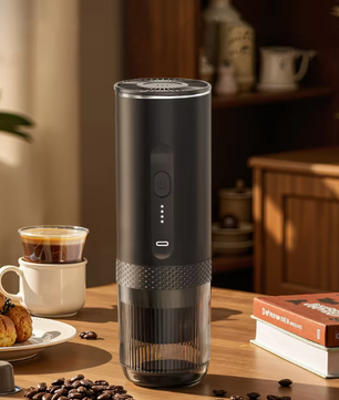 Draadloze 2-in-1 Draagbare Espresso Machine voor Auto, Thuis en Camping – Capsule en Gemalen Koffie