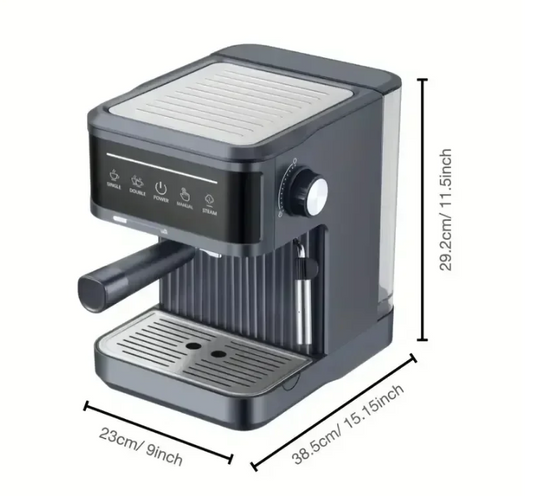 Halfautomatische Espresso Machine 20 Bar met Melksysteem en Stoomfunctie – Cappuccino en Latte Maker