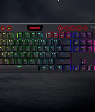 Draadloos Low Profile Mechanisch Gaming Toetsenbord – Tri-Mode Verbinding, RGB Verlichting en Programmeerbare Macrotoetsen