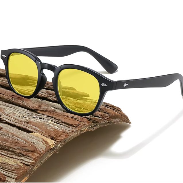 Retro Bluelight Bril met Gele Lens – Vierkant UV400 Computerbril voor Dames en Heren