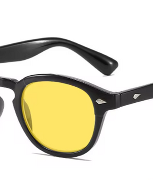 Retro Bluelight Bril met Gele Lens – Vierkant UV400 Computerbril voor Dames en Heren