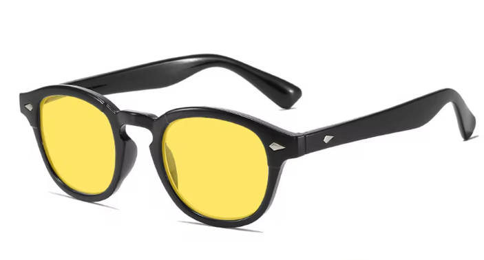 Retro Bluelight Bril met Gele Lens – Vierkant UV400 Computerbril voor Dames en Heren