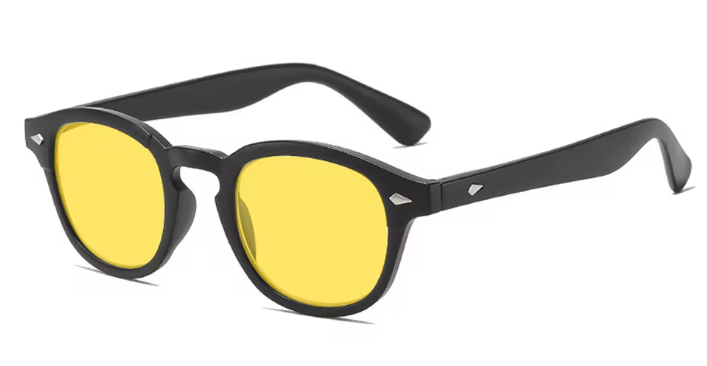 Retro Bluelight Bril met Gele Lens – Vierkant UV400 Computerbril voor Dames en Heren