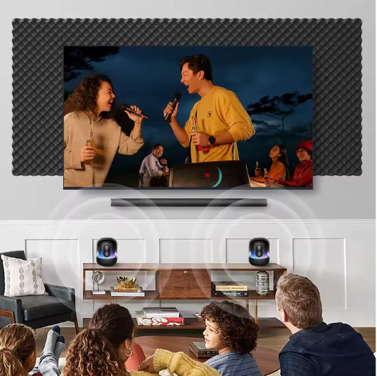 Set van 12 Zelfklevende Akoestische Wandpanelen – Geluidsabsorberend en Brandvertragend Schuim