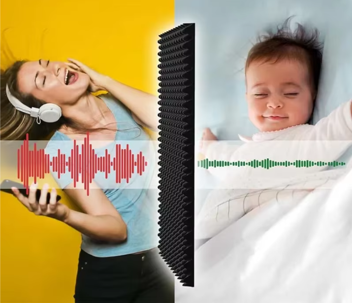 Set van 12 Zelfklevende Akoestische Wandpanelen – Geluidsabsorberend Polyurethaanschuim