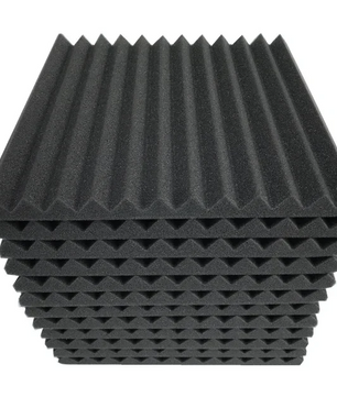 Set van 50 Akoestische Schuimpanelen 30 × 30 × 2,5 cm – Geluidsabsorberende Studio Wedge Tegels