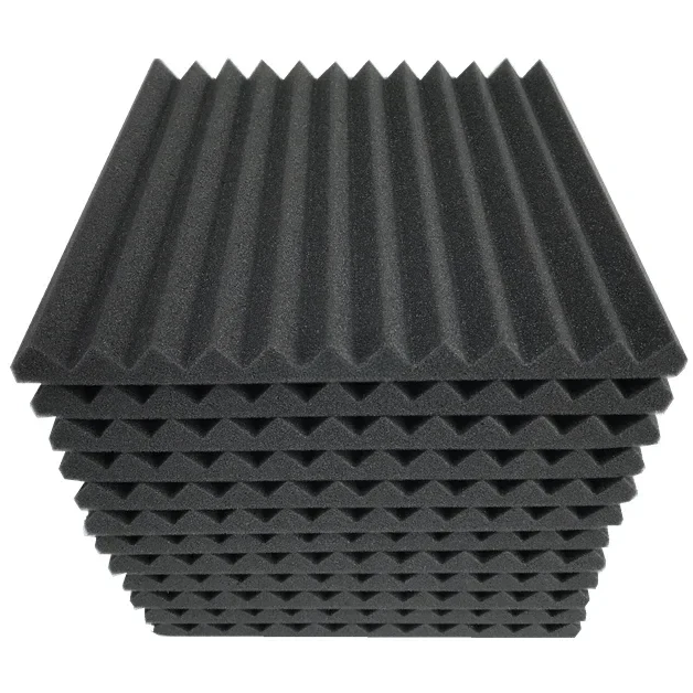 Set van 50 Akoestische Schuimpanelen 30 × 30 × 2,5 cm – Geluidsabsorberende Studio Wedge Tegels