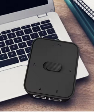 2-Poort RJ45 Netwerk Switch Selector 1000Mbps – 2-In-1-Uit / 1-In-2-Uit Gigabit Splitter