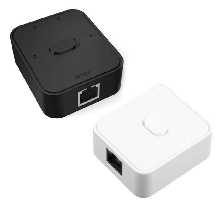 2-Poort RJ45 Netwerk Switch Selector 1000Mbps – 2-In-1-Uit / 1-In-2-Uit Gigabit Splitter