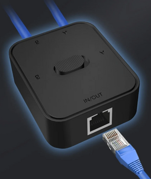 2-Poort RJ45 Netwerk Switch Selector 1000Mbps – 2-In-1-Uit / 1-In-2-Uit Gigabit Splitter