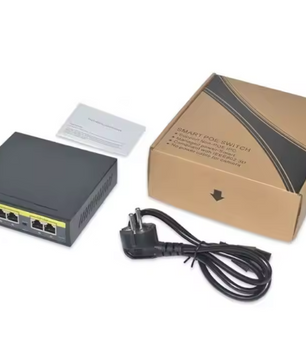 48V PoE Switch 100Mbps met 48V PoE Switch 100Mbps met 4 Poorten – 4× RJ45 + 2× Uplink voor IP Camera en CCTV Poorten – 4× RJ45 + 2× Uplink voor IP Camera en CCTV