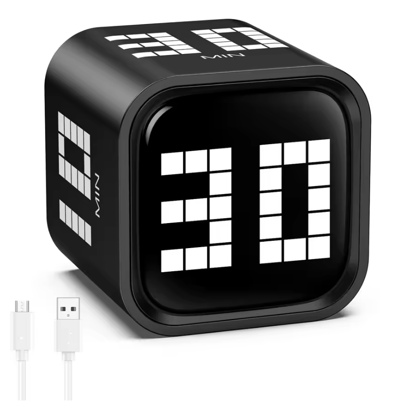 Flip Motion Digitale Timer – Oplaadbare Countdown Timer met Geluid, Trilstand en Stil Alarm