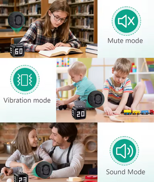 Flip Motion Digitale Timer – Oplaadbare Countdown Timer met Geluid, Trilstand en Stil Alarm