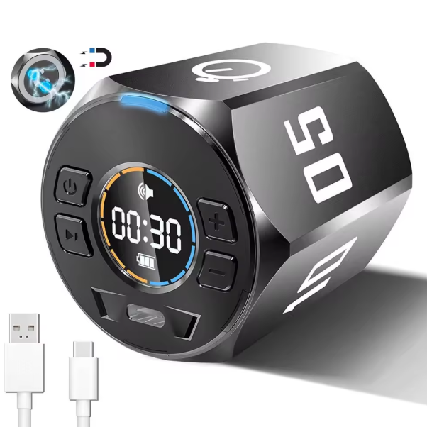 Hexagon Pomodoro Timer – Magnetische Visual Focus Timer met Count Up en Countdown