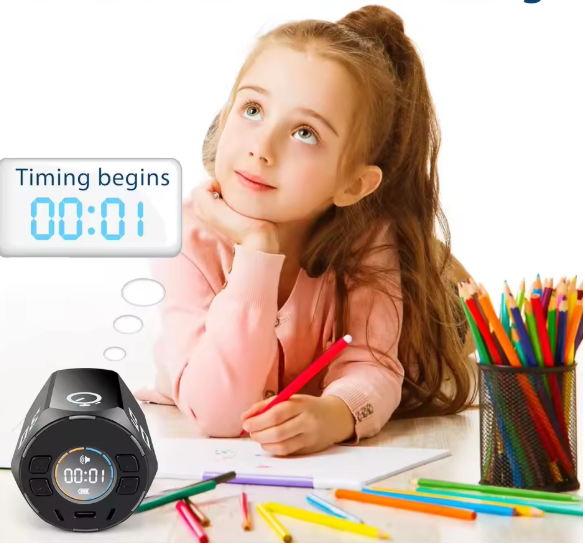 Hexagon Pomodoro Timer – Magnetische Visual Focus Timer met Count Up en Countdown