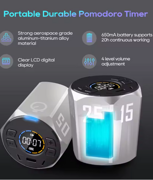 Hexagon Pomodoro Timer – Magnetische Visual Focus Timer met Count Up en Countdown