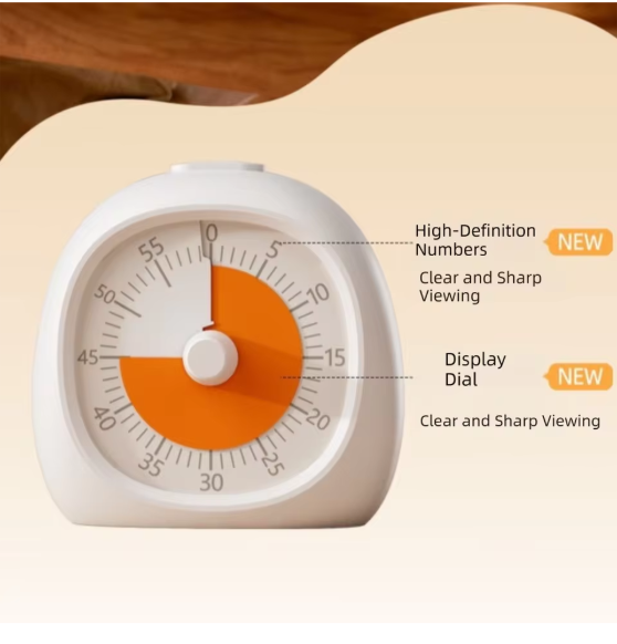 Visuele Timer 60 Minuten – Stille Countdown Klok voor Keuken, Studie en Werk