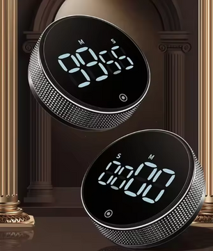 Magnetische Keukentimer met Draaiknop – Digitale Countdown en Stopwatch