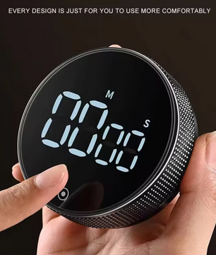Magnetische Keukentimer met Draaiknop – Digitale Countdown en Stopwatch