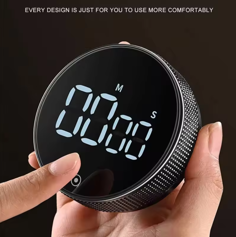Magnetische Keukentimer met Draaiknop – Digitale Countdown en Stopwatch