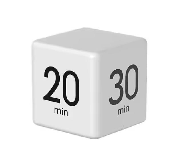 Productivity Cube Timer met Gravity Sensor – Oplaadbare LED Countdown Klok