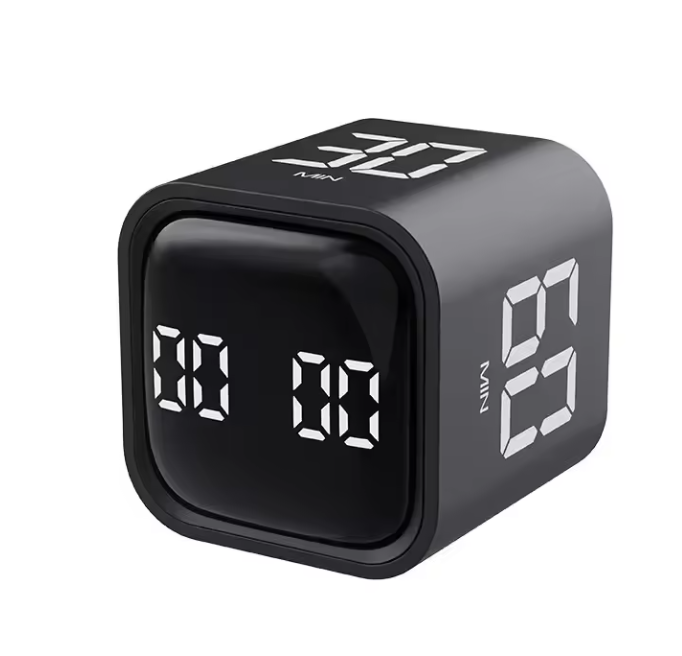 Productivity Cube Timer met Gravity Sensor – Oplaadbare LED Countdown Klok