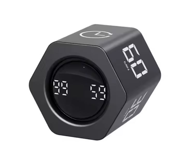 Productivity Cube Timer met Gravity Sensor – Oplaadbare LED Countdown Klok
