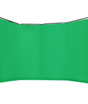 Draagbaar Groot Green Screen 400 × 238 cm – Chromakey Achtergrond met Standaard