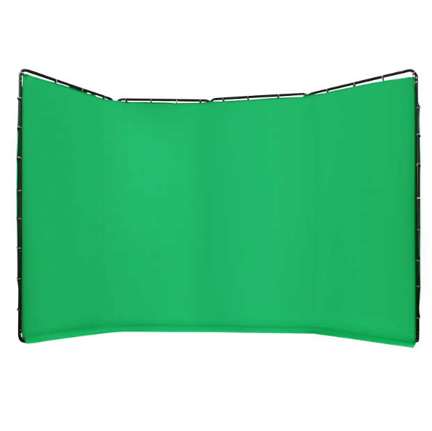 Draagbaar Groot Green Screen 400 × 238 cm – Chromakey Achtergrond met Standaard