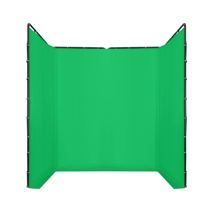 Draagbaar Groot Green Screen 400 × 238 cm – Chromakey Achtergrond met Standaard