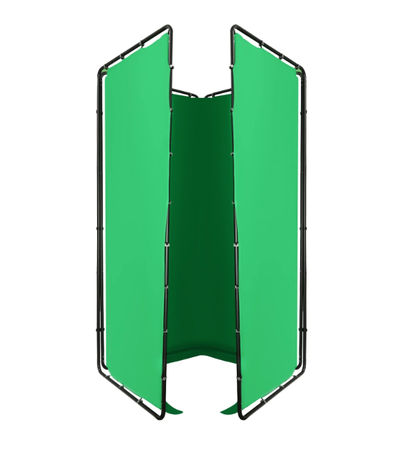 Draagbaar Groot Green Screen 400 × 238 cm – Chromakey Achtergrond met Standaard
