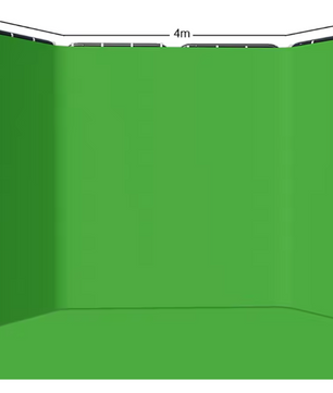 Achtergrond Standaard 240 × 400 cm met Green Screen en Clips – Fotografie en Video Set