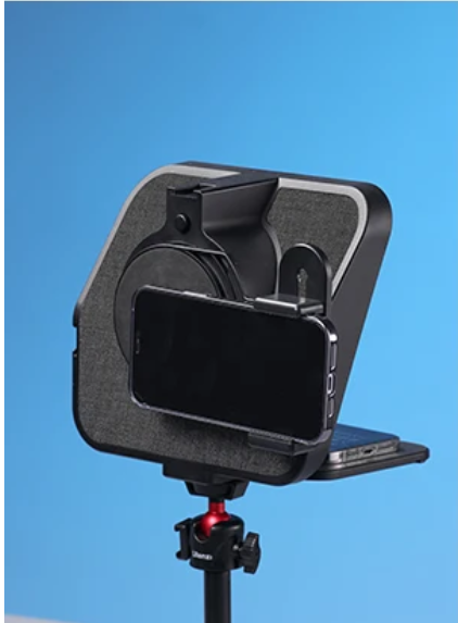 Universele Teleprompter voor DSLR, Smartphone en Tablet – Inclusief Adapterringen