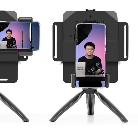 Mini Teleprompter voor Smartphone en DSLR – Met Afstandsbediening